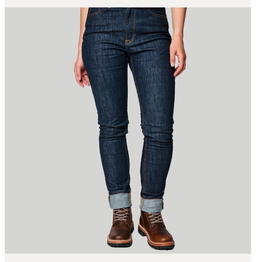 Tobacco Motorwear Women's Runaways Kevlar Riding Jeans Indigo Made in USA- 29